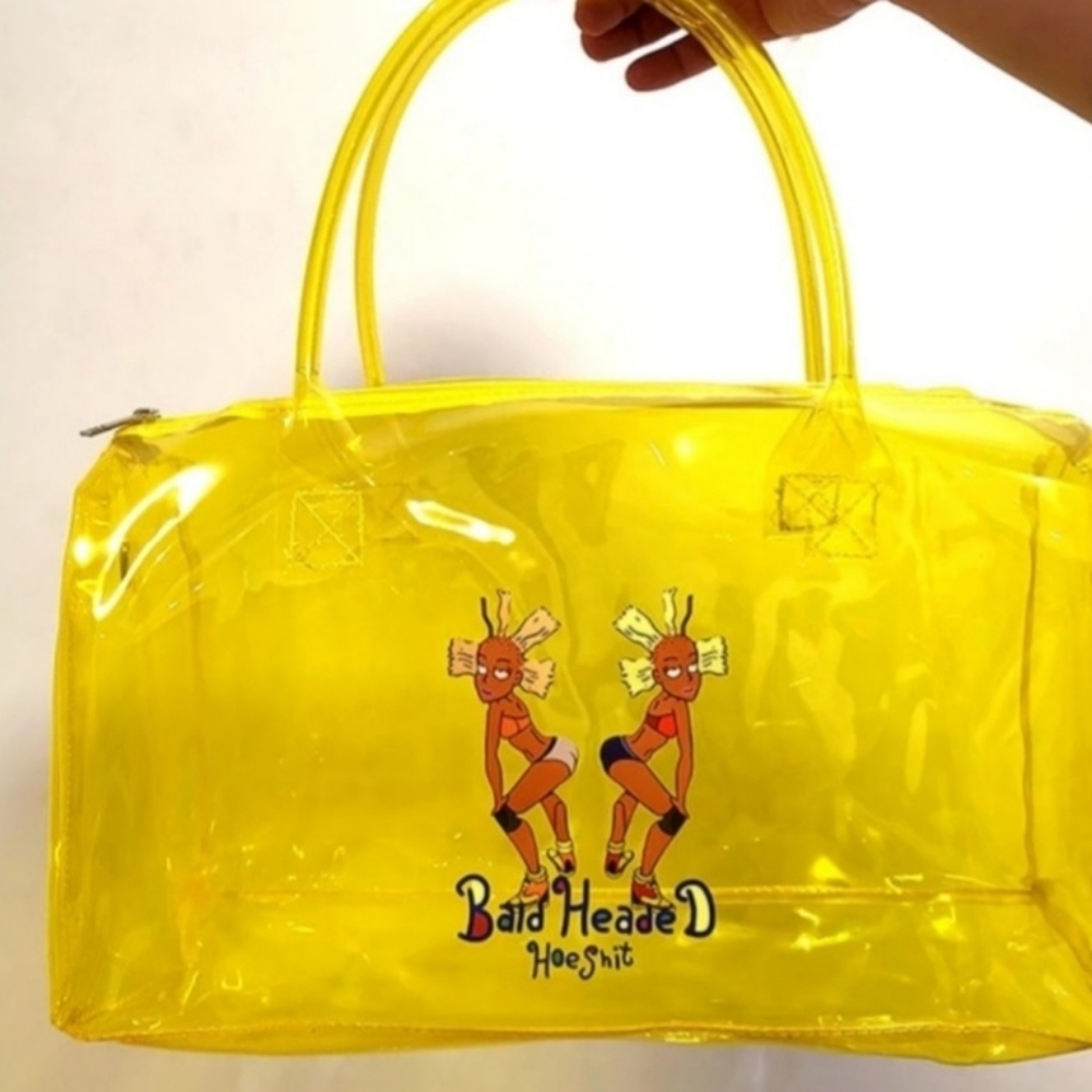 Yellow overnight bag